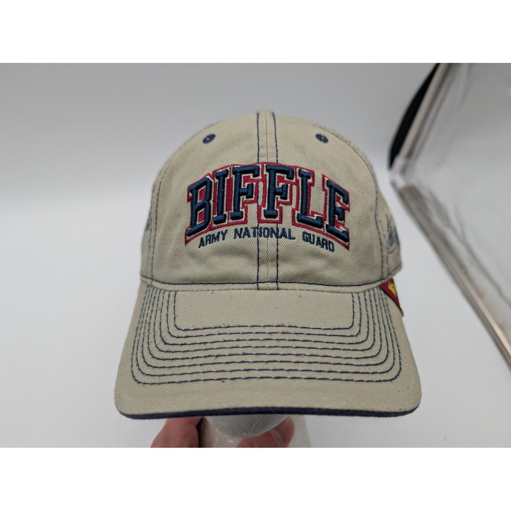 Greg Biffle Army National Guard Roush Racing NASCAR Hat Tan Blue Adjustable Cap